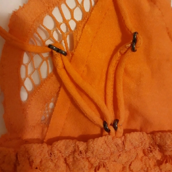 Free People Adella Lace Bralet Neon Peach - Picture 13 of 13